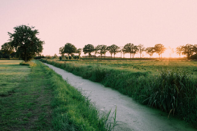 zonsondergang Eeuwselse loop natuurlijke omgeving